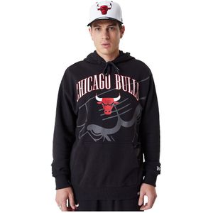 New Era Nba Logo Os Chicago Bulls Hoodie Zwart XS Man