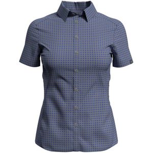 Odlo Kumano Check Short Sleeve Shirt Blauw XS Vrouw