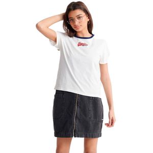 Superdry Vintage Logo Micro Boxy Short Sleeve T-shirt Wit M Vrouw