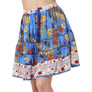 Superdry Vintage Embellished Mini Skirt Blauw S Vrouw