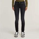 G-Starvoor vrouwen. 60883-C910-A799 Jeans Midge Cody Mid Skinny donkergrijs (25/30), Casual, Katoen, Denim