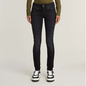 G-Starvoor vrouwen. 60883-C910-A799 Jeans Midge Cody Mid Skinny donkergrijs (25/30), Casual, Katoen, Denim