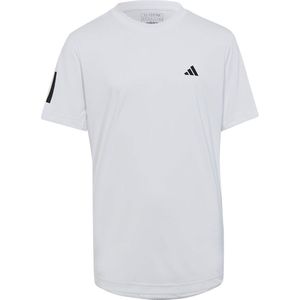 Adidas Clu3 Stripes Short Sleeve T-shirt Wit 9-10 Years Jongen