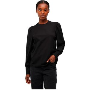Object Caroline Long Sleeve T-shirt Zwart S Vrouw