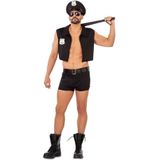 Viving Costumes Police Man Custom Zwart M-L