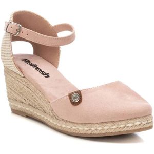 Refresh - Valenciaanse Espadrille - Zacht Suède - 6 cm Jute Sleehak