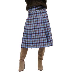 Superdry - W7210366A - Midi-Rok - Zwart - Polyester