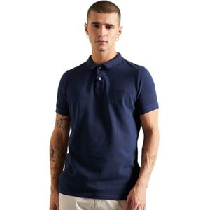 Superdry Classic Vintage Destroy Short Sleeve Polo Blauw S Man