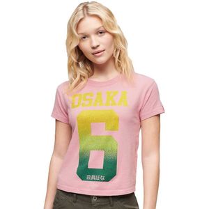 Superdry Osaka 6 Cali 90s Short Sleeve T-shirt Roze XS Vrouw