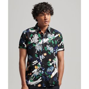 Superdry Vintage Hawaiian Short Sleeve Shirt Zwart XL Man