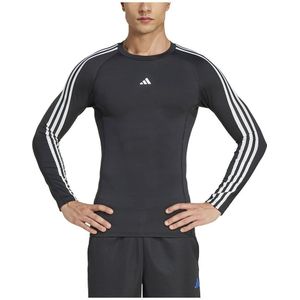 Adidas Techfit Compression 3 Stripes T-shirt Met Lange Mouwen