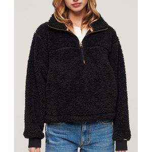 Superdry Super Soft Henley Half Zip Sweater Zwart S Vrouw