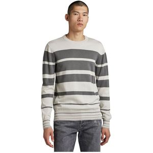G-star Irregular Stripe Round Neck Sweater Beige XL Man