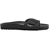 Pepe Jeans - PMS90100 - Anatomische Sandalen - Zwart - Plat - Casual