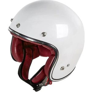 Gari - G02x - Jethelm - Wit - Glasvezel - Vintage Stijl