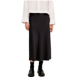Selected Lena Long Skirt Zwart 44 Vrouw