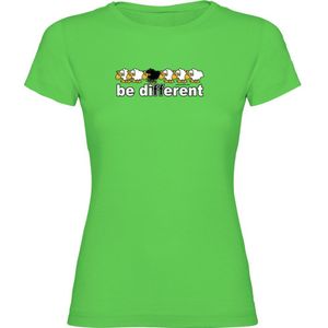 Kruskis Be Different Run Short Sleeve T-shirt Groen 2XL Vrouw