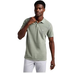 Lee Garment Dye Short Sleeve Polo Groen S / Regular Man