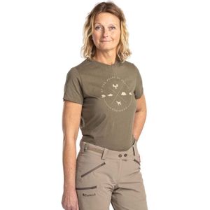 Pinewood Finnveden Trail Short Sleeve T-shirt Groen L Vrouw