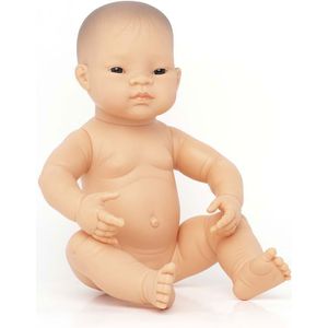 Miniland -Babypop Meisje Met Vanillegeur 40 Cm Bruine Ogen