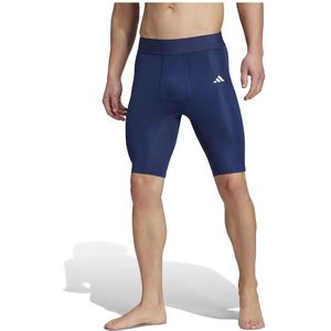adidas - Techfit Slidingbroekje - Donkerblauw - Wit - Zwart