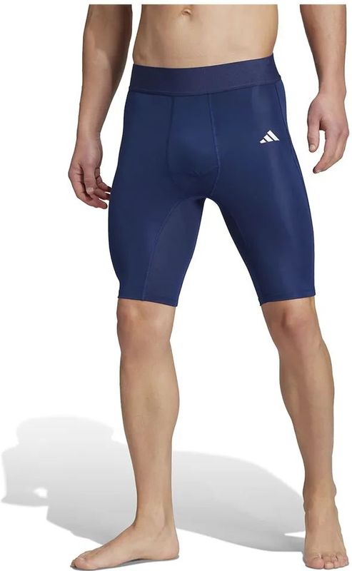 adidas - Techfit Slidingbroekje - Donkerblauw - Wit - Zwart