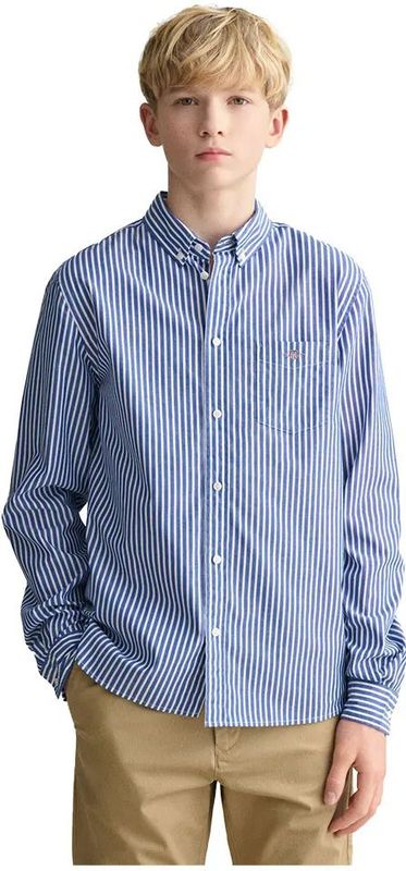 Gant - 930484 Shield - Overhemd - Blauw - Katoen - Lange Mouwen