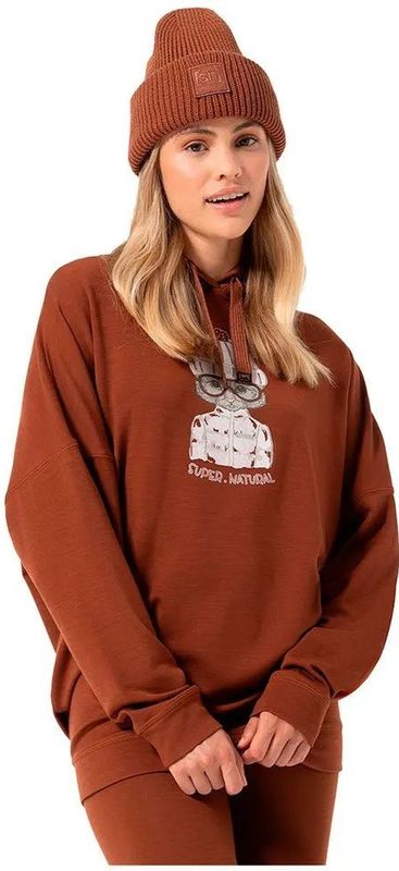 Super.natural - W SNOW CAT HOODIE - Hoodie - Oversized - Merinowol