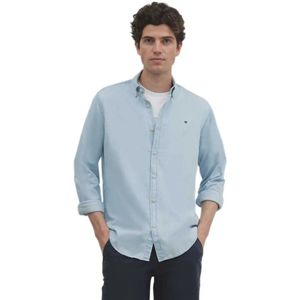 Silbon Sport Denim Regular Fit Overhemd Met Lange Mouwen