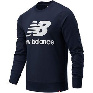 New Balance Essentials Stacked Logo Crew Sweatshirt Blauw S Man