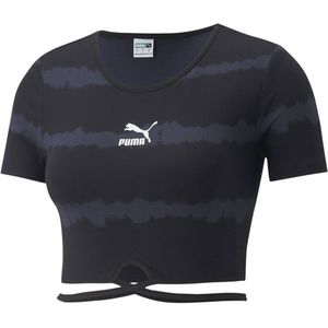 Puma Select Classics Tie Dye Short Sleeve T-shirt Zwart S Vrouw