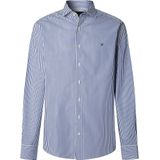 Hackett Londonvoor mannen. HM3010473 City Bengaals blauw shirt (L), Casual, Feest, Katoen, Klassiek, Lange mouwen