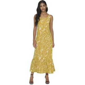 Only Alma Life Poly Noemi Sleveless Long Dress Geel L Vrouw