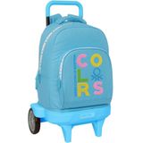 Safta Compact With Evolutionary Wheels Trolley Benetton Backpack Blauw