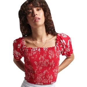 Superdry - Vintage Smocked Crop Top - Korte Mouw
