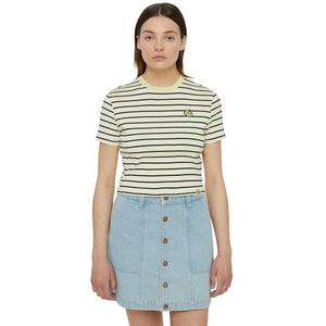 Dickies Altoona Stripe Short Sleeve T-shirt Beige XL Vrouw