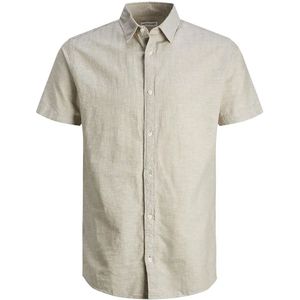 Jack & Jones Linen Overhemd Met Korte Mouwen
