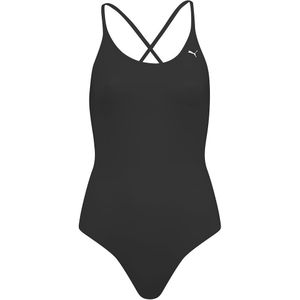 Puma V Neck Swimsuit Zwart S Vrouw