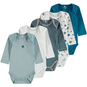 Name It 5 Pack Body Blauw 0 Months