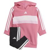 adidas - Essentials Tiberio 3-Stripes - Set met Sweatshirt en Legging - Fleece