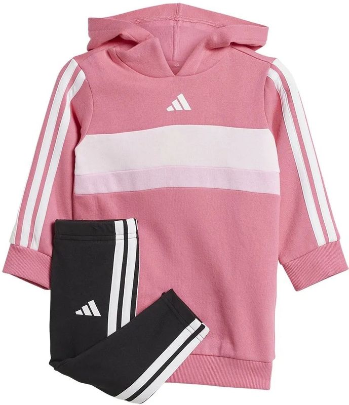 adidas - Essentials Tiberio 3-Stripes - Set met Sweatshirt en Legging - Fleece