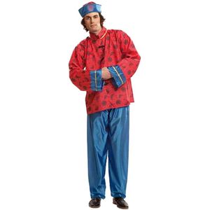 Viving Costumes Chinese Man Custom Rood M-L