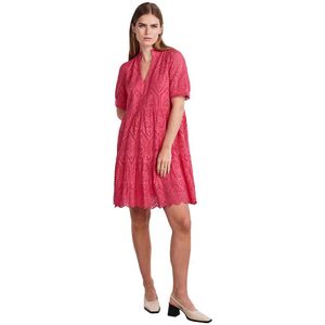 Yas Holi Short Sleeve Midi Dress Roze XL Vrouw