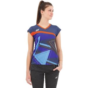Yonex 261 T-shirt Met Korte Mouwen Blauw XS Vrouw