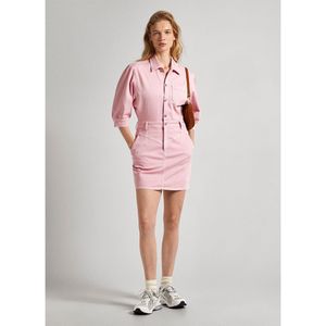 Pepe Jeans Gracie Short Sleeve Short Dress Roze S Vrouw