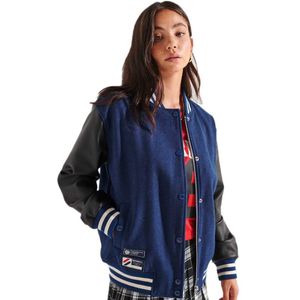 Superdry Wool Varsity Baseball Jacket Blauw XS Vrouw