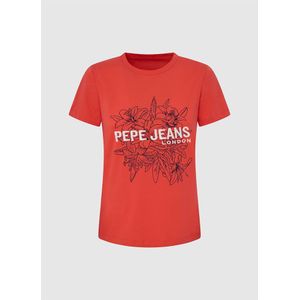 Pepe Jeans Ines Short Sleeve T-shirt Oranje XL Vrouw