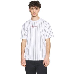 Karl Kani Small Signature Pinstripe T-shirt Met Korte Mouwen