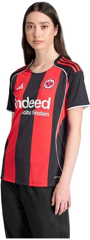 Adidas - Eintracht Frankfurt 25/26 - Dames T-shirt - Rood/Zwart - Korte Mouwen