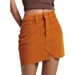 Superdry Vintage Cord Mini Short Skirt Oranje 32 Vrouw